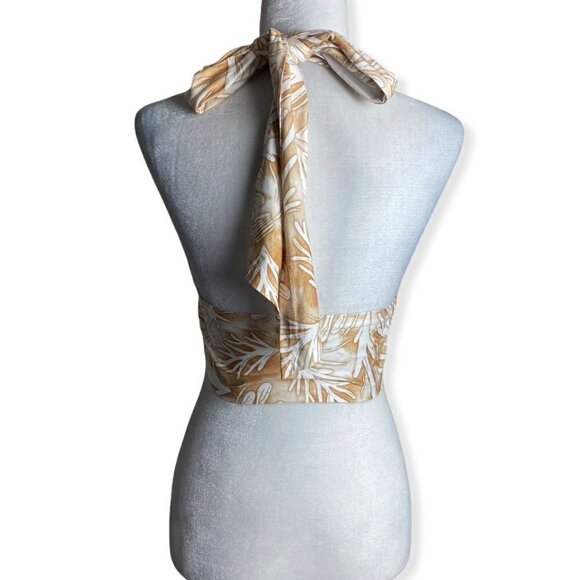 Boho Scarf Crossover Tie Back Crop Halter Top Womens Sz 14 (1XL) NWT - Picture 8 of 11